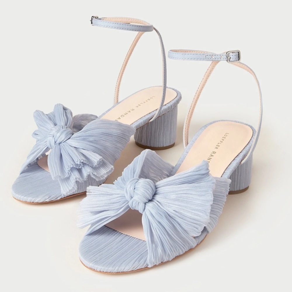 Dahlia Blue Bow Low Heel by Loeffler Randall